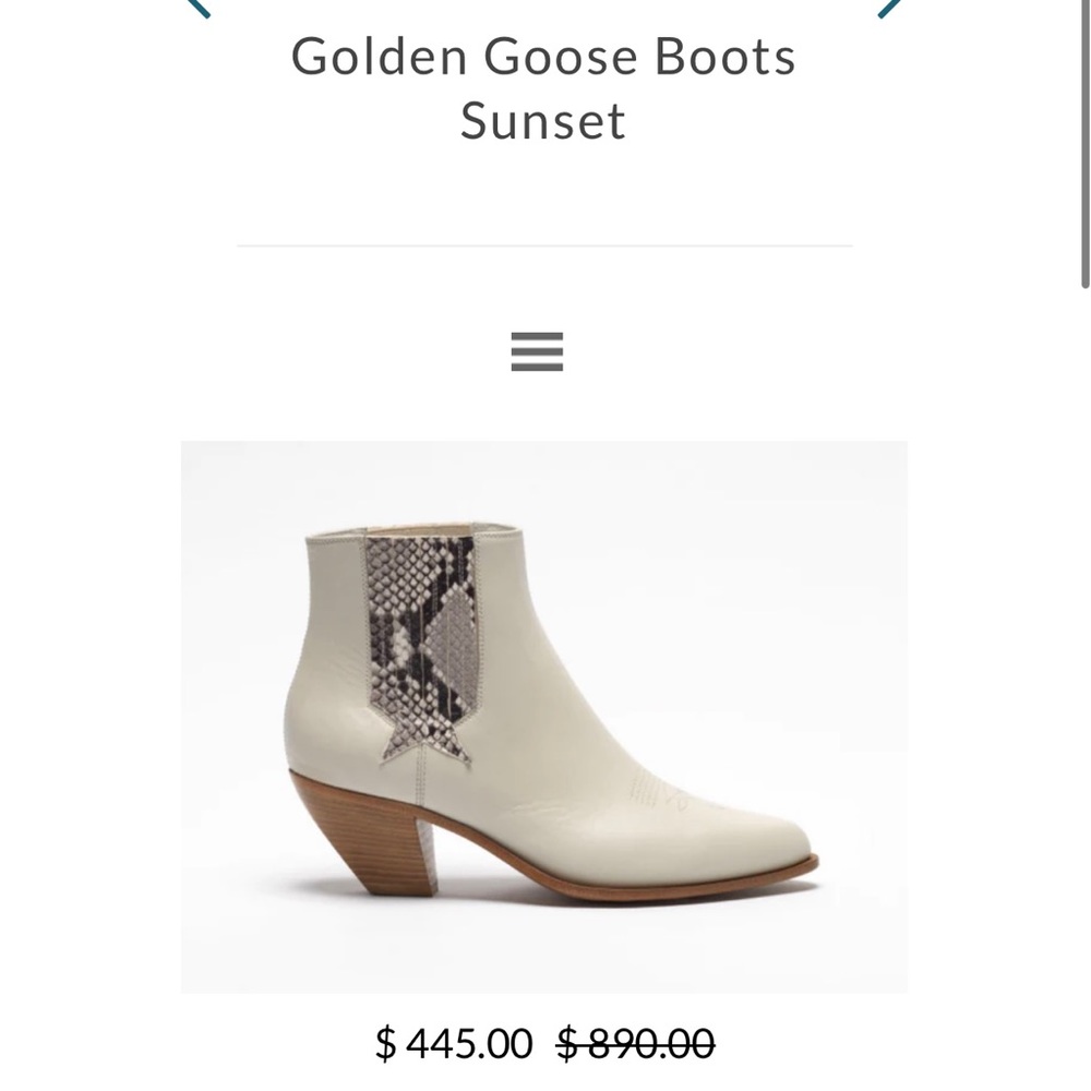 Authentic Golden Goose Sunset Boots in Powder